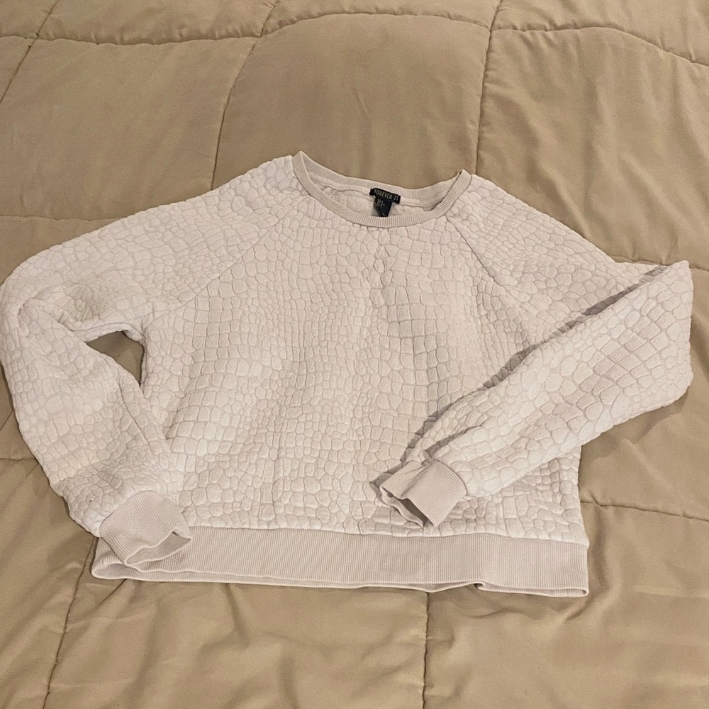 Forever 21 white sweater - size S